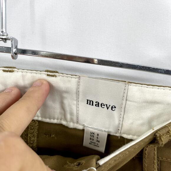 Anthropologie Maeve Barrel green chino Pants - Picture 4 of 5